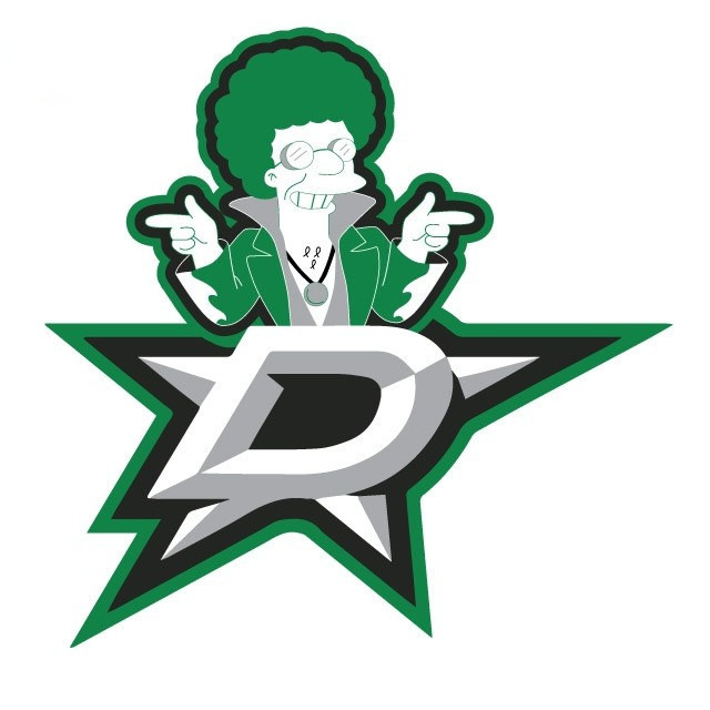 Dallas Stars Simpsons iron on transfers